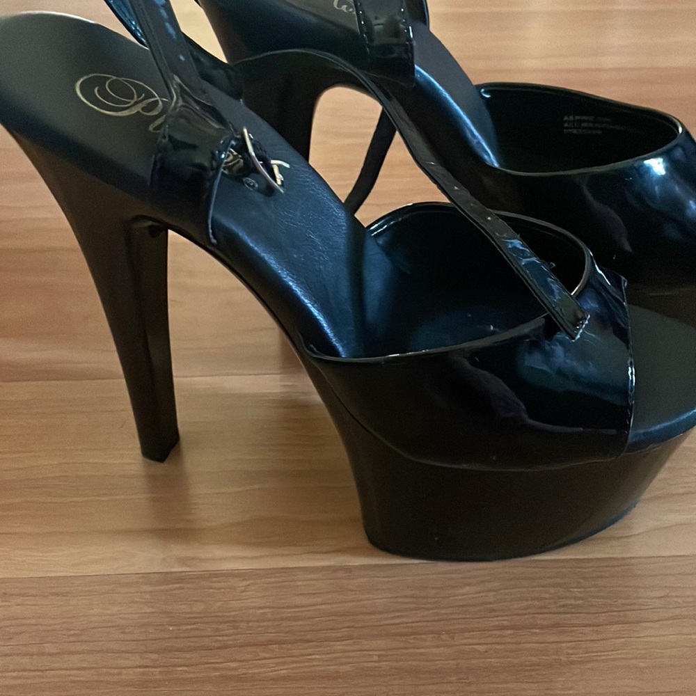 Pleaser 6” pole heels, size 10